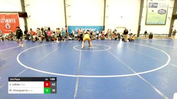 285 lbs 3rd Place - Justin Lekse, Quest School Of Wrestling vs Mateo Vinciguerra, NJ Black And Yellow