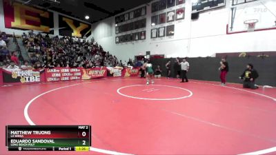 120 lbs Champ. Round 2 - Eduardo Sandoval, Long Beach Poly vs Matthew Truong, La Serna