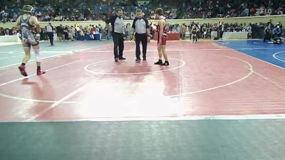 120 lbs Quarterfinal - Aiden Crisp, Mustang Middle School vs Gavin Wallace, Bixby