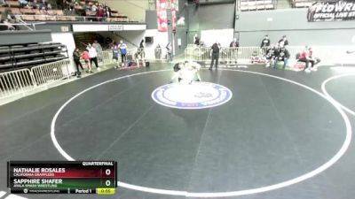 121 lbs Quarterfinal - Nathalie Rosales, California Grapplers vs Sapphire Shafer, Ayala Smash Wrestling