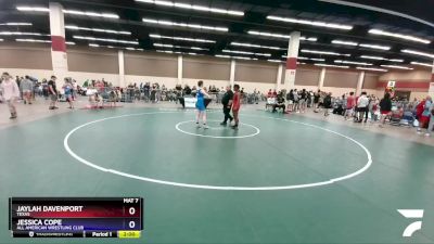 132 lbs Round 3 - Jaylah Davenport, Texas vs Jessica Cope, All American Wrestling Club