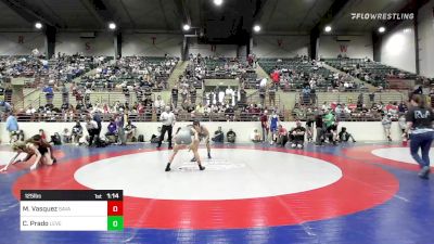 125 lbs Quarterfinal - Maddox Vasquez, Savannah Wrestling Center vs Cash Prado, Level Up Wrestling Center