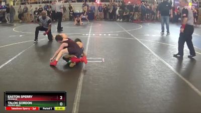 60 lbs Semifinal - Talon Gordon, Medina Bees vs Easton Sperry, Franklin