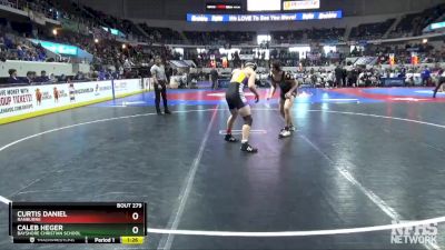 1A-4A 160 5th Place Match - Caleb Heger, Bayshore Christian School vs Curtis Daniel, Ranburne