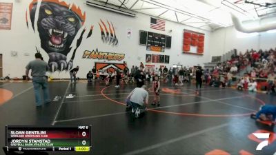 49 lbs Cons. Semi - Sloan Gentilini, Worland Wrestling Club vs Jordyn Stamstad, Greybull Basin Athletic Club