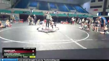 75 lbs Placement (4 Team) - Karleigh Langley, Team Bear Wrestling Club Red vs Kensen Sims, Cane Bay Cobras