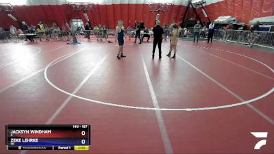 187 lbs Round 5 - Jacksyn Windham, IL vs Zeke Lehrke, WI