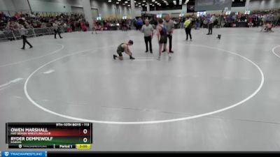 113 lbs Champ. Round 3 - Ryder Dempewolf, Kansas vs Owen Marshall, Mat Demon Wrestling Club