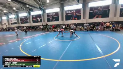 106 lbs Cons. Round 3 - Jonah Neely, Randall Youth Wrestling Club vs Pablo Parga, All American Wrestling Club