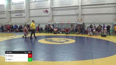 70-M lbs Round Of 16 - Kasen Cargo, IL vs Hunter Carl, PA