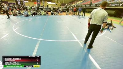 106 lbs Semifinal - Cole Caniglia, MWC Wrestling Academy vs Gabriel Rogers, North Carolina