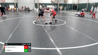 165 lbs Finals (2 Team) - Walker Heckendorf, Western Colorado vs Cole Ritter, Maryville