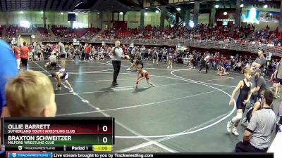 65 lbs Cons. Round 1 - Braxton Schweitzer, Milford Wrestling Club vs Ollie Barrett, Sutherland Youth Wrestling Club