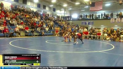 175 lbs Semis & 1st Wb (8 Team) - Josh Lange, Mt. Pisgah Christian School vs Sean Crews, Social Circle