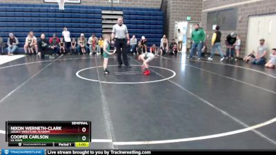 55 lbs Semifinal - Cooper Carlson, Lil Mavs vs Nixon Werneth-Clark, Legacy Wrestling Academy