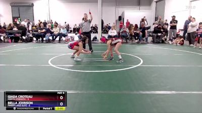 75 lbs Round 1 (6 Team) - Giada Croteau, Misfits Strength vs Bella Johnson, Finger Lakes Elite