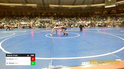 92 lbs Quarterfinal - Grant Davis, Honey Badgers Wrestling Club vs Noah Majka, Prodigy Elite Wrestling