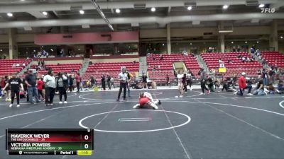 135 lbs Round 5 (6 Team) - Maverick Weyer, The Untouchables vs Victoria Powers, Nebraska Wrestling Academy