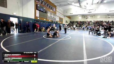 165 lbs Champ. Round 2 - Mason Hernandez, Citrus Valley vs Jeshua Hennerty, Ayala