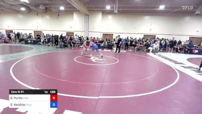 92 kg Cons 16 #1 - Brodie Purtle, Kobra Kai Training vs Devin Kendrex, Central Indiana Academy Of Wrestling