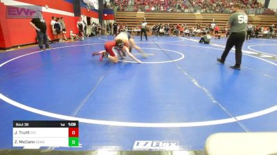 132 lbs Semifinal - Jaxon Truitt, Owasso Takedown Club vs Zeke McCann, Dark Cloud Wrestling Club