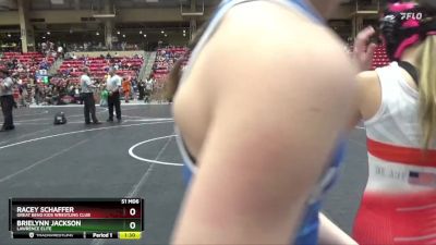 90 lbs Quarterfinal - Racey Schaffer, Great Bend Kids Wrestling Club vs Brielynn Jackson, LAWRENCE ELITE