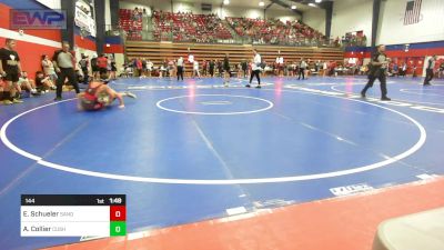 144 lbs Quarterfinal - Ethan Schueler, Sand Springs vs Andrew Collier, Cushing Wrestling