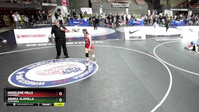 110 lbs Cons. Round 3 - Angelene Mills, California vs Sierra Alamilla, California