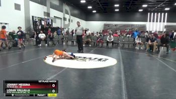 55 lbs Placement Matches (8 Team) - Johnny Messina, M2 Blue (NJ) vs Logan Vallalla, Elite Ath Club DZ (IN)