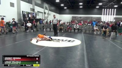 55 lbs Placement Matches (8 Team) - Johnny Messina, M2 Blue (NJ) vs Logan Vallalla, Elite Ath Club DZ (IN)