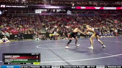 1A-126 lbs Semifinal - Garret Rinken, Nashua-Plainfield vs Preston Klostermann, Alburnett