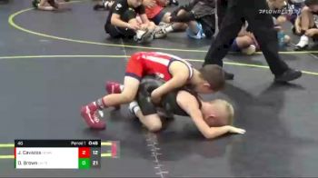 46 lbs Semis & 1st Wrestleback (8 Team) - Dawson Brown, Untouchables Black vs Jett Cavazos, No Escape Wrestling Academy