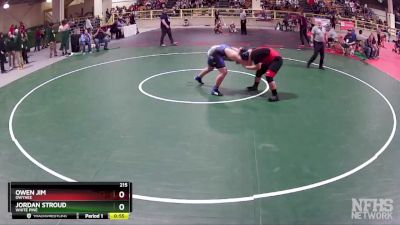 215 lbs Cons. Round 1 - Jordan Stroud, White Pine vs Owen Jim, Owyhee