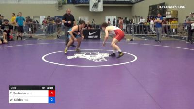 74 kg Consi Of 16 #1 - Emil Soehnlen, Boilermaker RTC vs Will Kaldes, Pittsburgh Wrestling Club