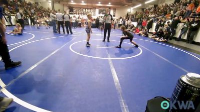 82-83 lbs Rr Rnd 5 - Kadence Rutherford, Grove Takedown Club vs Shiann Collom, Pryor Tigers