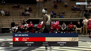 157lbs Match: Peyton Robb, Nebraska vs Kendall Coleman, Purdue