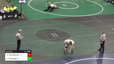 103 lbs Consi Of 16 #2 - Chase Wirnsberger, Warrior Run vs Trey Salvaggio, Central Dauphin