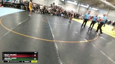 126 lbs Semifinal - Deven Lopez, Pueblo East vs Riley Valdez, Centauri