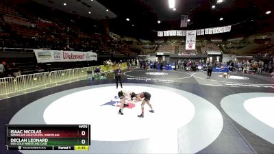 106 lbs Cons. Round 5 - Declan Leonard, USA Gold Wrestling Club vs Isaac Nicolas, Woodlake High School Wrestling