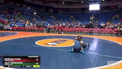 100 lbs Quarterfinal - Riley Kongkaeow, Round Lake vs Kameyah Young, Aurora (East)