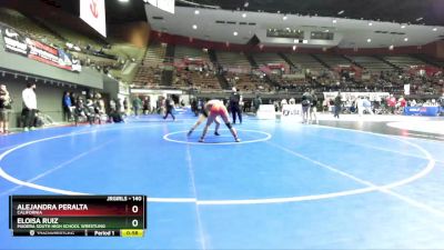 140 lbs Cons. Semi - Alejandra Peralta, California vs Eloisa Ruiz, Madera South High School Wrestling