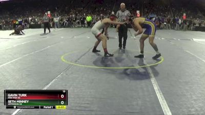 D2-190 lbs Cons. Round 2 - Seth Minney, Jefferson HS vs Gavin Turk, Paw Paw HS