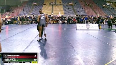 174 lbs Round 2 (8 Team) - Josh Seaton, Apprentice School vs Alexander Ford, Washington State