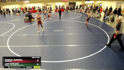 130 lbs Champ. Round 1 - Liam Konczak, Forest Lake Wrestling Club vs Charlie Johnson, Minnesota