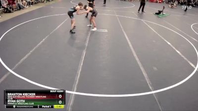 138 lbs Cons. Round 4 - Ryan Goth, Pinnacle Wrestling Club vs Braxton Kiecker, New Ulm Rolling Thunder Wrestling Club