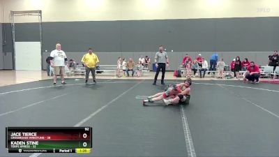 92 lbs Round 3 (6 Team) - Kaden Stine, Terps Xpress vs Jace Tierce, Crossroads Wrestling