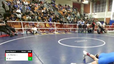 145 lbs Cons. Round 4 - Anthony Manno, Newport Harbor vs RUBEN LE, Gilroy