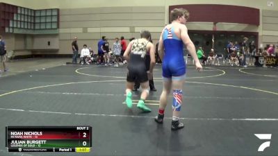 167 lbs Quarterfinals (8 Team) - Julian Burgett, Legends Of Gold vs Noah Nichols, Mi Mafia White