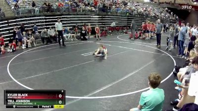 50 lbs Round 2 (6 Team) - Kyler Black, Iowa USA Red vs Tell Johnson, South Dakota Lightning