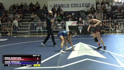 109 lbs 1st Place Match - Emma Baertlein, Southern Oregon University vs Paige Morales, University Of Providence